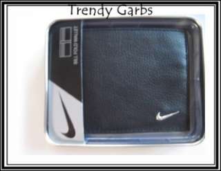 New Nike Golf mens Bill Fold pebble black leather wallet  