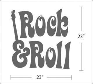 ROCK AND ROLL   Vinyl Wall Art Decals Stickers Decor  
