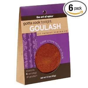 Art of Spice Goulash Gotta Cook Tonight, 1.5 Ounce Packages (Pack of 6 
