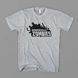   JERSEY ZOMBIE BRAINS ZOMBIELAND ZOMBIES WHITE ROB TEE FUNNY T SHIRT