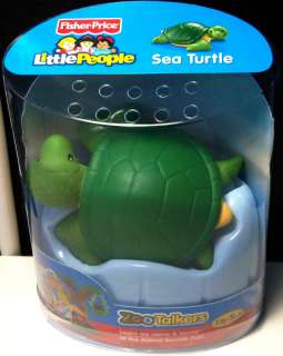 Fisher Price Little People Zoo Talkers SEA TURTLE   Rare Hard to Find 