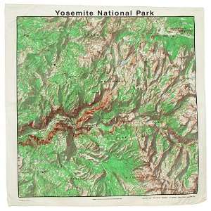  Yosemite Topographical Map Bandana