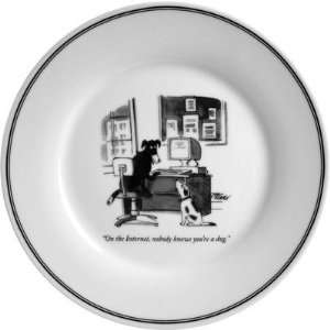 The New Yorker Nobody Knows Youre a Dog Plate  Kitchen 