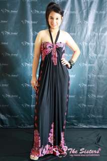 NWT Womens Halter Prom Black Party Summer Long Maxi Dress XL XXL 3XL 