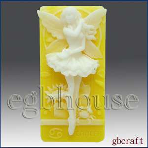 2D Silicone Soap Mold – Zodiac Cancer fairy  