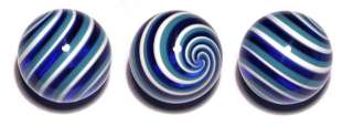 Ferguson Marbles BANDED DOUBLE BLUEBERRY MARBLE  