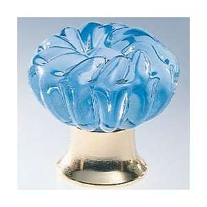  Omnia 4341/30CAZ3 Rose Glass Knob Knob   Clear Azure 