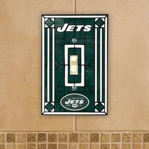  New York Jets NFL Art Glass Switch Plate Sports 