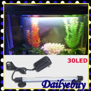 30 LED Lights White Bar Fish Tank Aquarium Waterproof  