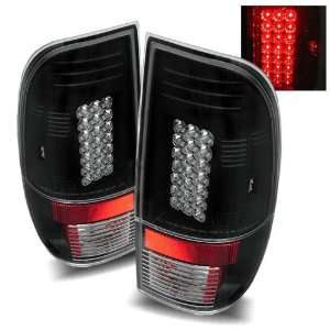  97 03 Ford F 150 Styleside Black LED Tail Lights 