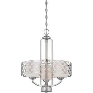 Satco Products Inc 60/4667 Margaux   3 Light Chandelier w/ Satin White 