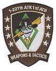 227th AVN REGT 1st ACB WEAPONS&TACTI​CS #1 patch