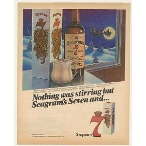   Stirring Seagrams 7 Eggnog Christmas Print Ad (48072)