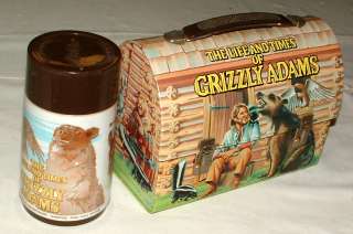 1970s GRIZZLY ADAMS LUNCHBOX AND THERMOS NICE CONDITION  