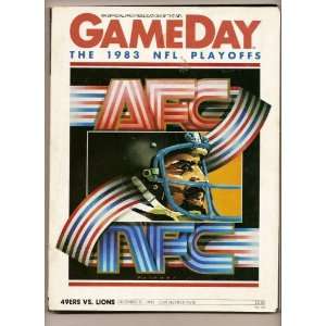  1983 NFL Disivisonal Playoff Program 49ers Lions 