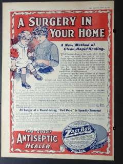1912 a surgery in your home zam buk rub it in embrocation colour old 