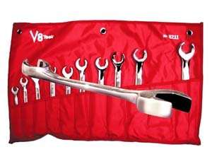 V8 Tools 11 Piece SAE Flare Nut/Open End Wrench Set  