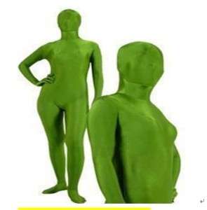 Lycra Zentai Spandex Catsuit Costume Sexy deep green  