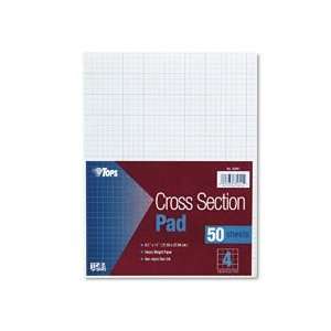  TOP35041 TOPS® PAD,CROSS SEC,4SQ,8.5X11