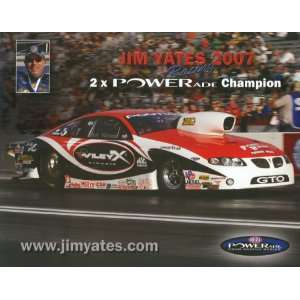  2007 Jim Yates Wiley X NHRA drag racing postcard 