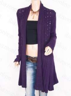 Free S&H Knit Sequins Cardigan Bohemian Sweater Jacket  