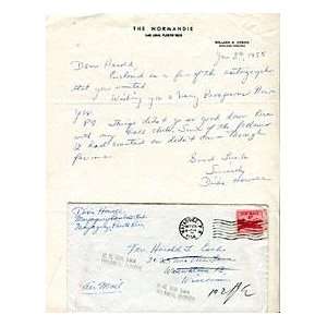  Dixie Howell Autographed Hand Written Letter   MLB Cut 