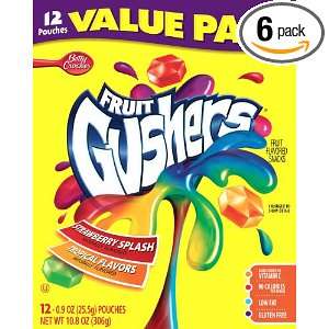 Fruit Gushers Fruit Flavored Snacks, Variety Pack, 12 Count Pouches 