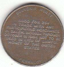 1964 Salem IN 150 Yrs $.25 Trade Token Medal  