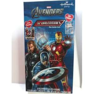  Marvel The Avengers Valentines Day Cards (Box of 32 