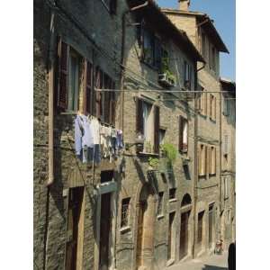 Houses on a Narrow Street in the Town of Urbino, Marche, Italy, Europe 