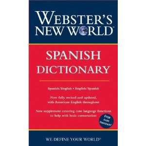  Websters New World Spanish Dictionary Spanish/English 
