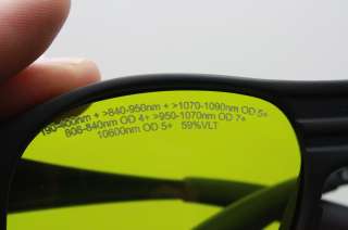 Laser Safety Glasses Goggles YG3 1064 nm OD 59%VLT LaserShields 950 