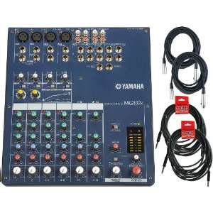 Yamaha MG102C 10 input Stereo Mixer Bundle W/(2) 20 XLR 