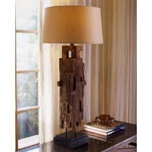    JohnRichard Collection Reclaimed Wood Table Lamp