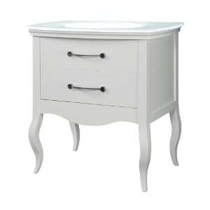  Decolav 5265 WHT Gabrielle Vanity with Glass Top and 