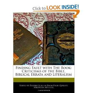   Biblical Errata and Literalism (9781240442867) Beatriz Scaglia Books