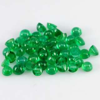   cts Natural Top Green Emerald Round Cab Lot Zambia loose gemstone high