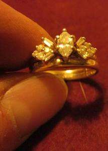 Zales Diamond Wedding Set   Engagement & Wedding Band .27 carat 