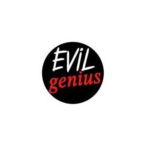 EVIL GENIUS Pinback Button 1.25 Pin / Badge ~ Emo Punk Smart Geek