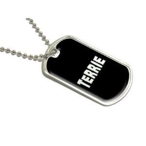  Terrie   Name Military Dog Tag Luggage Keychain 