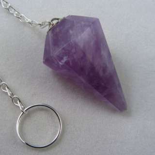 You are considering a beautiful Amethyst crystal pendulum with an 