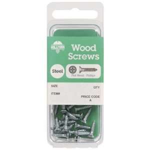   20 Hillman Zinc Plated Steel Wood Screws (5766)