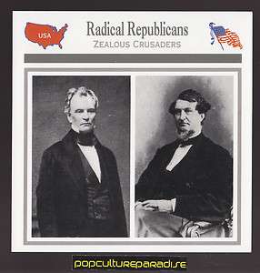   REPUBLICANS Benjamin Franklin Wade & Zachariah Chandler CIVIL WAR CARD