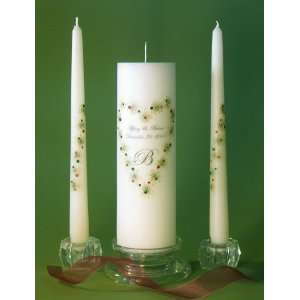   Crystal Christmas Unity Candles with Personalization