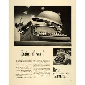  1942 Ad WWII War Production Royal Typewriters Office 