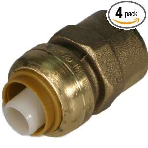 Aviditi 60610 1/2 Inch Pushfit Fitting Brass Female Adapter, 4 Pack