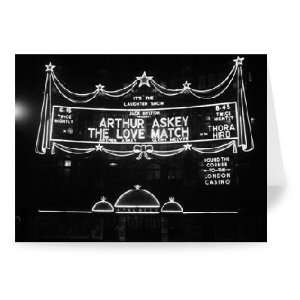  Names of stage shows in lights in London   Greeting Card 