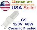 12×NEW Crispy Halogen G9 60W Bulbs Frosted+Cerami​c Base