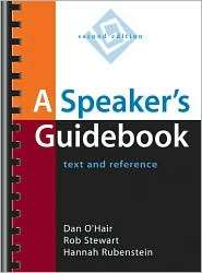 Speakers Guidebook Text and Reference, (0312404336), Dan OHair 