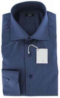 New $325 Barba Napoli Navy Blue Shirt 16.5/42  